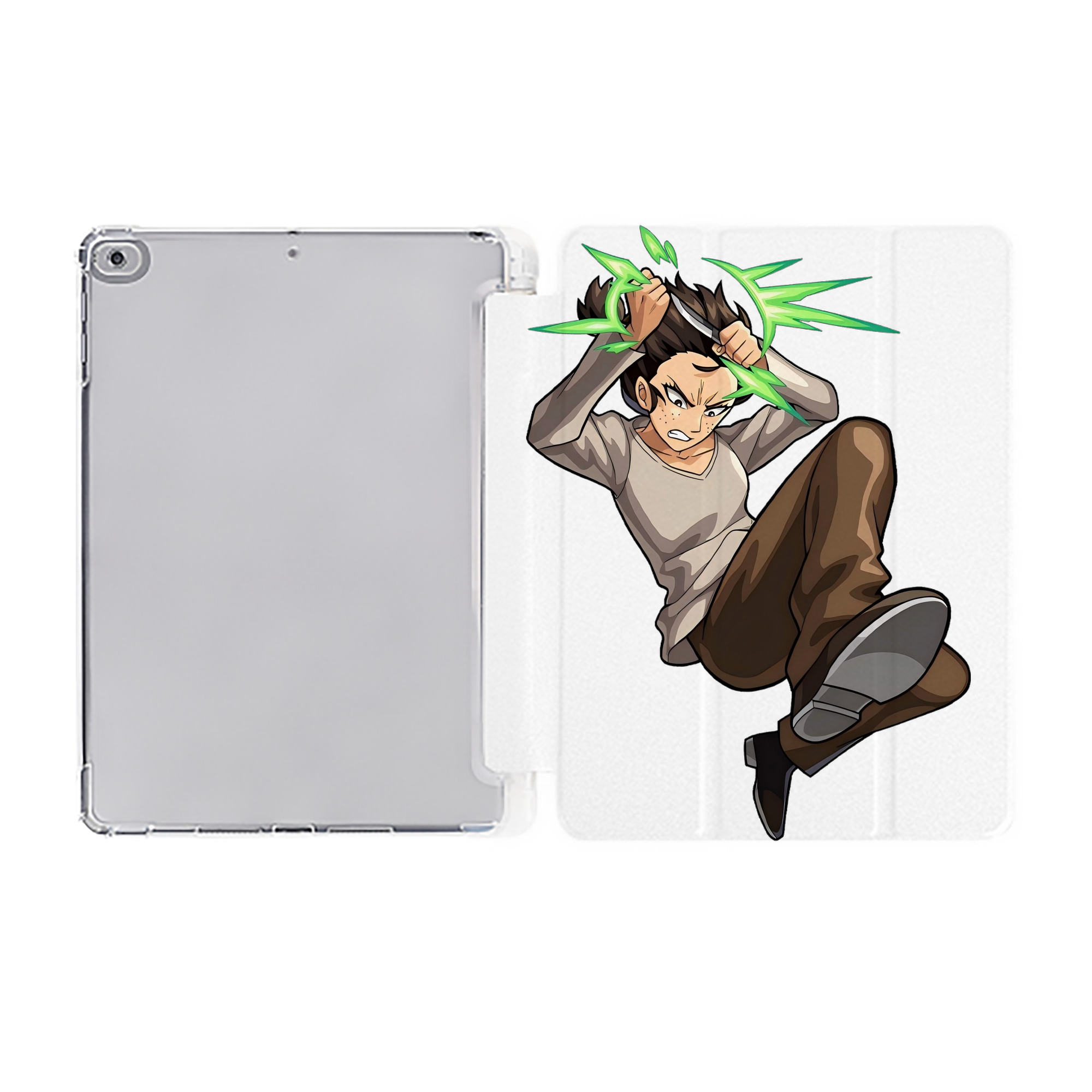 （画像用） 進撃の巨人 Attack on Titan IPad ケース ペン収納付き 三つ折りスタンド PUレザー×シリコン 対応機種9.5/10.5/10.9インチ